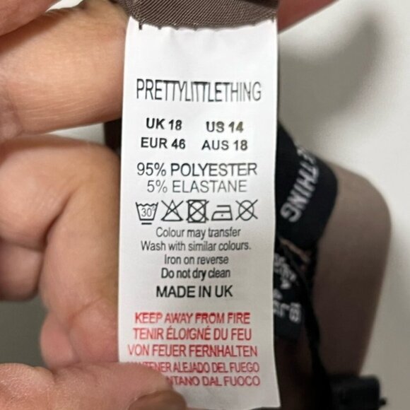 PrettyLittleThing Brown Ruched Bodycon Shorts - Size US Large - Picture 5 of 15